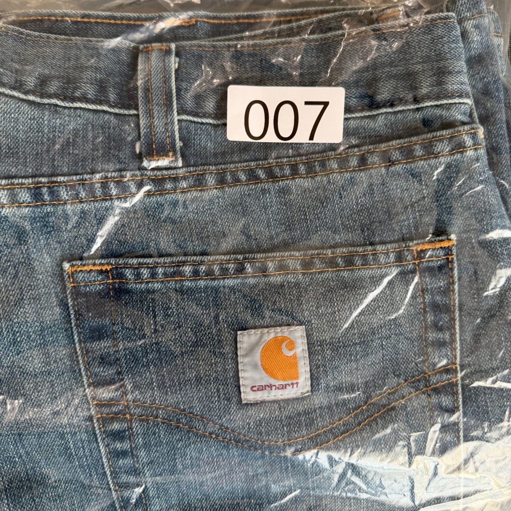 Carhartt Relaxed Fit Work Jeans BD1483-M Utility Denim Medium Wash Blue 42x32 - Picture 14 of 14